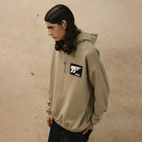 Hip Hop Terry Sweater Patch Craft Burr Casual Sweatshirt