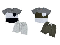 Stitching Short Sleeve Infant Children's Suit