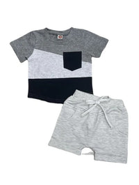 Stitching Short Sleeve Infant Children's Suit