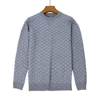 Retro Plaid Warm Casual Bottoming Round Neck Sweater