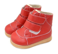 Children's round toe leather boots