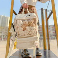 Japanese school backpack female student canvas bag