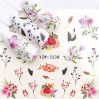 Flower hot air balloon nail art watermark sticker