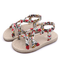 Girl's sandal summer beach knitting