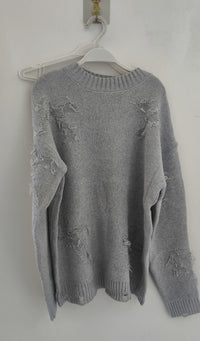 Autumn And Winter Ripped Sweater Men