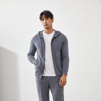 Men's Hooded Sports Casual Top Cardigan Sweater Sweater Coat