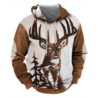 Men's Printed Hoodie Has Pocket Sweatshirt