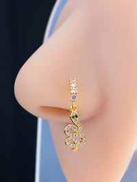 Flower Triangular Heart Butterfly Nose Nail