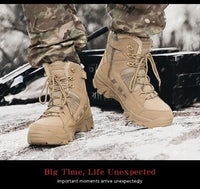 Men's Export Winter Camping Combat Military Fleece-lined Warm Snow Outdoor Climbing Boots Training Shoes