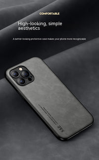 Magnetic Phone Case New Simple Sheepskin Protective Cover