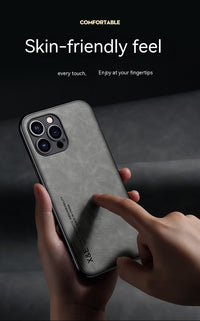 Magnetic Phone Case New Simple Sheepskin Protective Cover