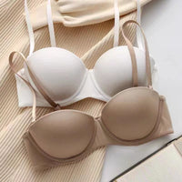 Women's Fashion Simple And Seamless All-match Gathered Without Trace Bra
