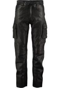 Solid Color Men's PU Leather Casual Leather Pants Trousers