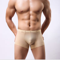 Men's ice silk underwear U convex bag breathable  thin boxer