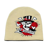 Knitted Skull Jacquard Cold-proof Warm Wool Hat