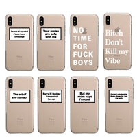Creative text FUCK mobile phone case