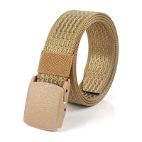 Men's And Women's Canvas Belt Metal-free Smooth Buckle Tactical Belt