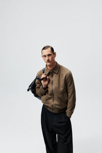 Men's Suede Lapel Jacket