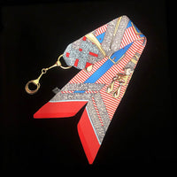 Spring Belt Chain Winding Bag Small Silk Ribbon Women's Twill Artificial Scarf