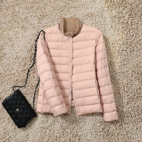 Women's Lightweight Short Inner-wear Round-neck Thermal Jacket