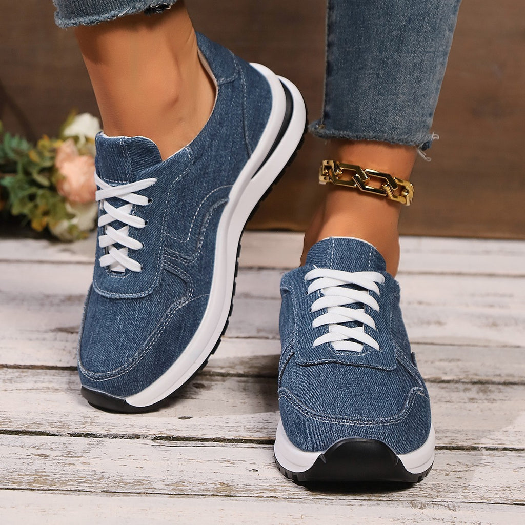 Breathable Platform Height Increasing Sports Casual Shoes For Women