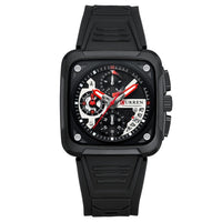 Neutral Square Calendar Multi-Function Six-Hand Quartz Mens Watch