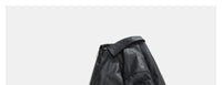 Soft Leather Jacket Men's Double-stand Large Pocket Coat