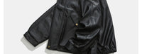 Soft Leather Jacket Men's Double-stand Large Pocket Coat