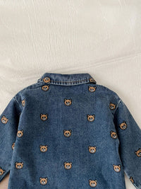 Child Bear Denim Jumpsuit