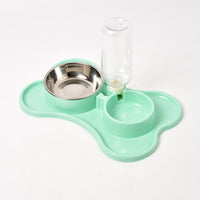 Pet Supplies Dog Automatic Drinking Water Double Bowl Dog Double Bowl Pet Food Bowl Teddy Law Bucket Pet Bowl