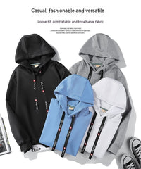 Men's Sweater Hooded Fake Brand Trend Coat Handsome Youth Student Top