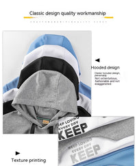 Men's Sweater Hooded Fake Brand Trend Coat Handsome Youth Student Top