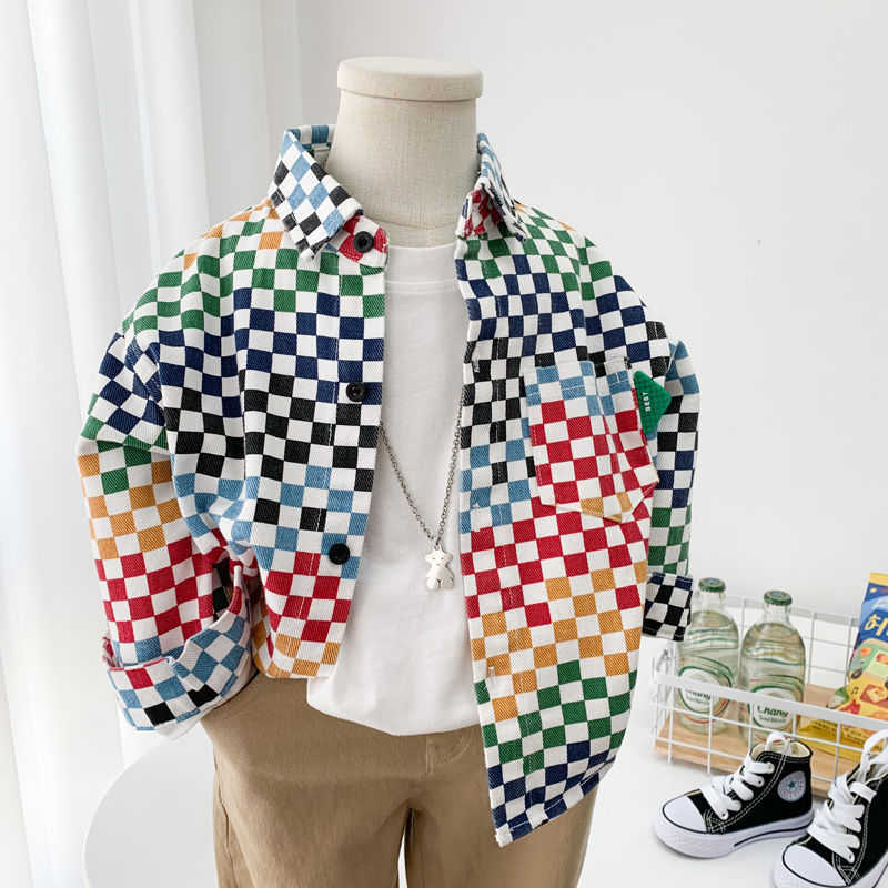 Children's Korean-style Mosaic Casual Jacket