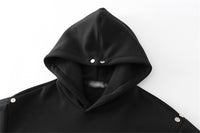 Autumn And Winter Loose Casual Metal Decoration Hip Hop Rock Hooded Pullover