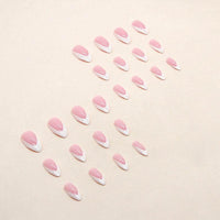 Simple Pure Desire White French Almond Nail Fashion All-match Wear Nail Finished Product