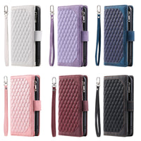 Crossbody Plaid Multi-functional Zipper Bag Mobile Phone Case