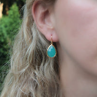 Mint Green Crystal Long Earrings For Women Elegant And Fashion-Forward
