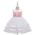 Children's dress, princess dress, pearl three-dimensional flower dress