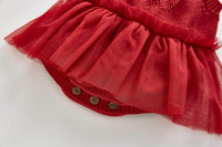 Infant Girl Knitted Sling One-piece Dress Jumpsuit