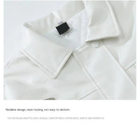 High Street Hot Sale PU Leather Jacket Coat