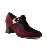 Womens Fashionable Chunky-heel High Heels With Buckles