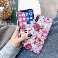 Shell pattern flower phone case