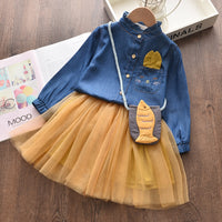 Skirt + bag 3-piece suit