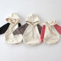 Baby Autumn Jumpsuit With Contrast Sleeves Hooded Sweater
