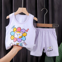 Children's Vest Suit Summer Pure Cotton