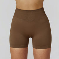 High Waist Pleated Seamless Yoga Shorts