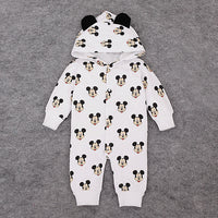 Hooded one-piece romper