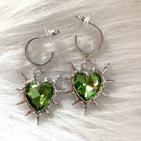 Thorned Heart Pendant Earrings With A Luxe Vibe