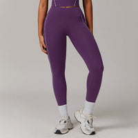 Fitness Contrast Color High Waist Nude Feel Pocket Yoga Pants