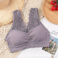 Lace Plus Size Plus-sized Seamless Beauty Back Tube Top Without Steel Ring Women